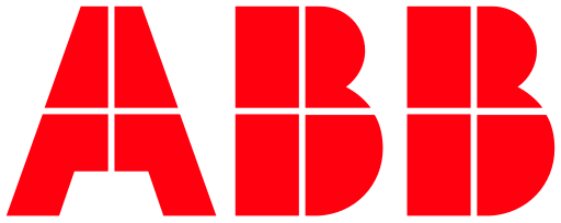 Die Buchstaben "ABB" in rot.