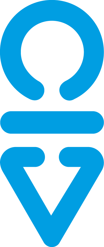 Das Logo der Firma Busch-Jaeger in blau.